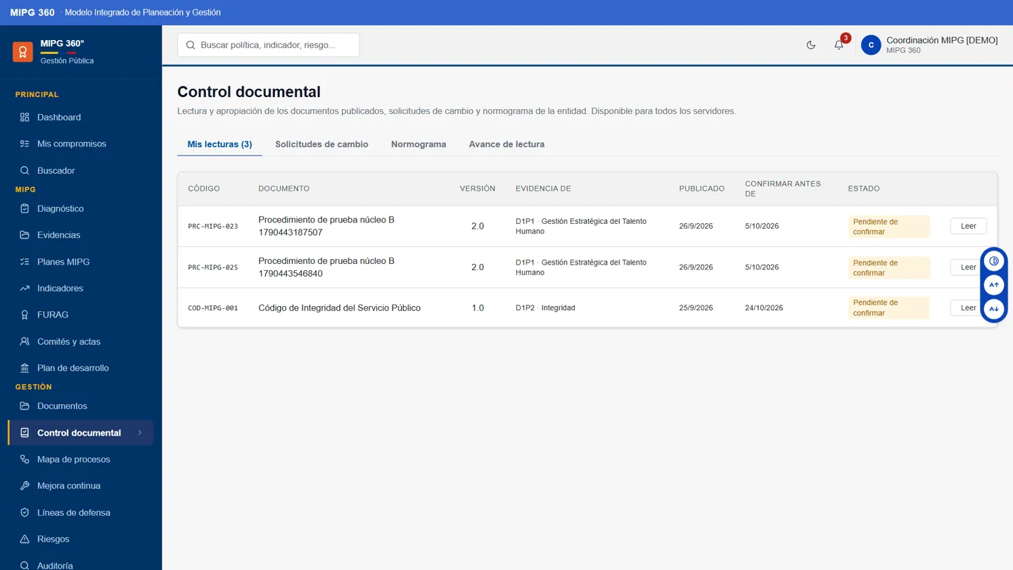 Documentos controlados